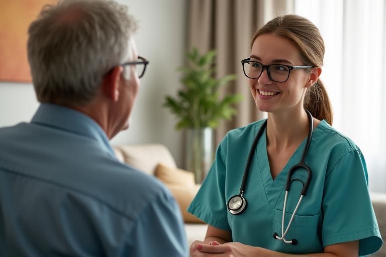 Doctor making house call